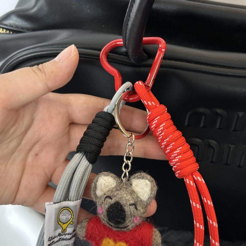 Cute Koala Woven Rope Keychain & Bag Charm Ornament