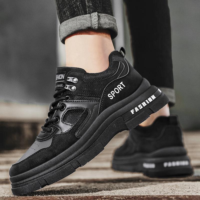 2025 Autumn and Winter New Men's Shoes Fashion Martin Boots Trendy Tooling Shoes Korean Version Low-top Four-season Labor Insurance Casual Shoes Men