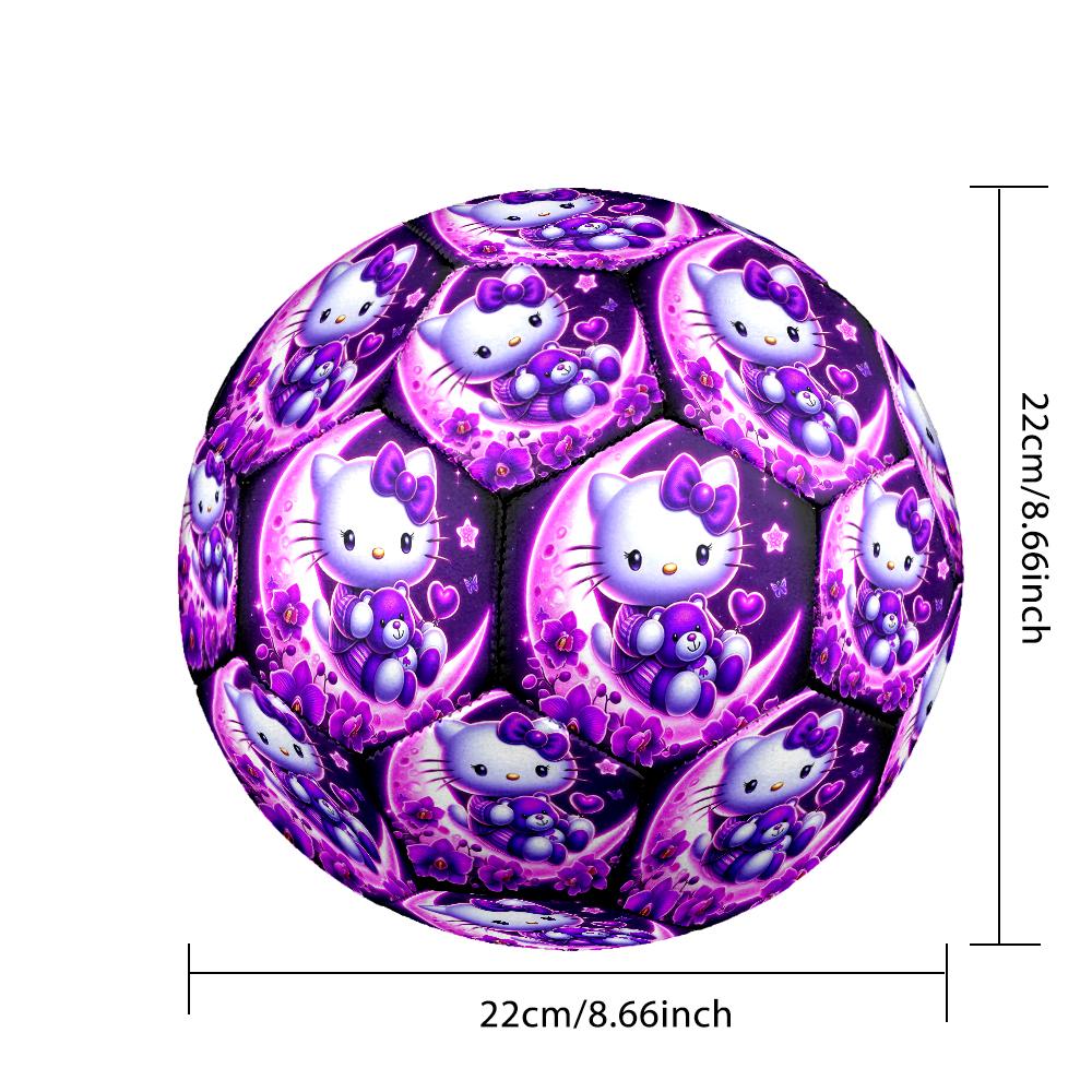 1pc Size 5 Hello Kitty Design Soccer Ball - Anti-slip Football for Outdoor Sports Activities, Durable Ball for Game Play