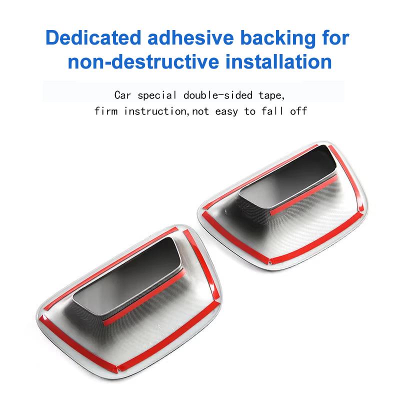 For BYD Sealion 7 2024 2025 2026 Car Cover Trim Front Seat Back Decor Cover ABS Carbon Material Auto Interior Auto Accessories