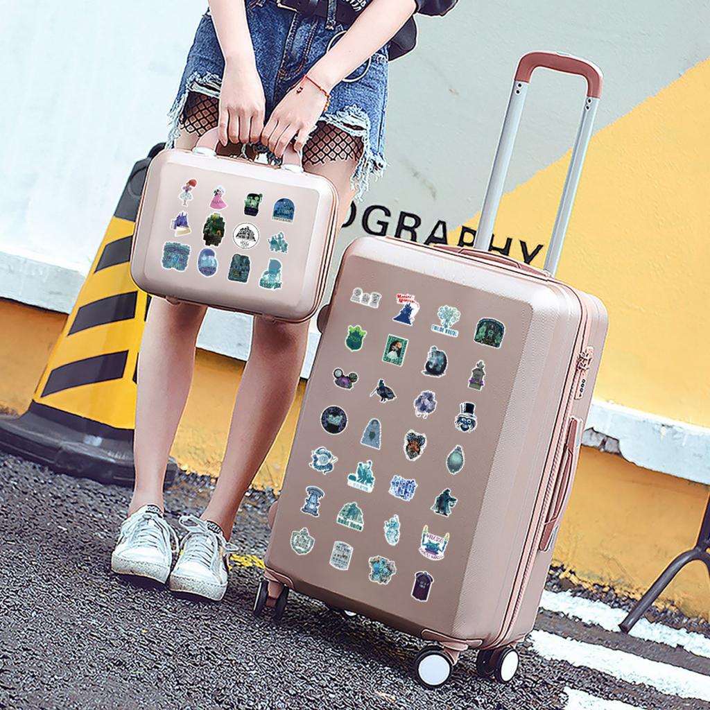 50pcs Suitcase Stickers Waterproof Stickers Scooter Computer Tablet Cartoon Decoration