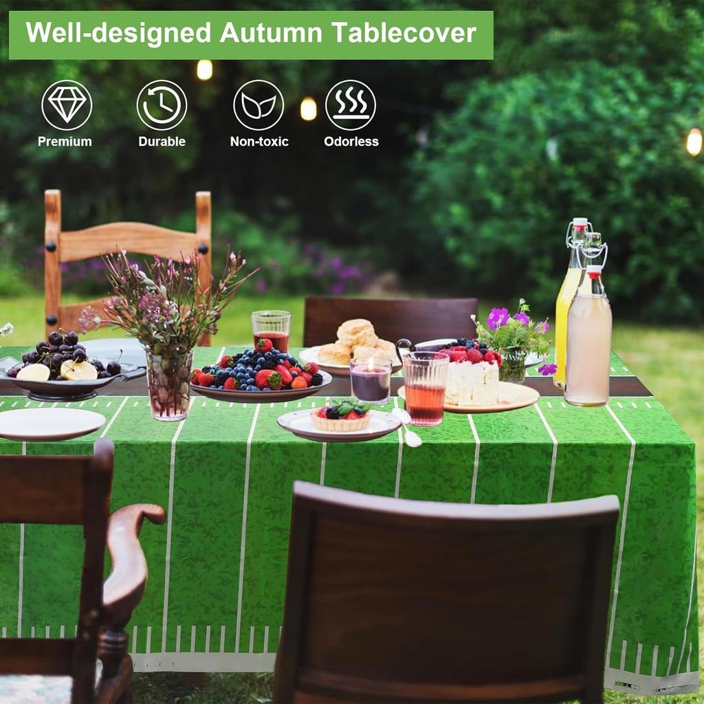 265PCS Football Party Supplies with Balloons Tablecloth, Football Paper Plates and Napkins Decorations for 24 Guests, Disposable Dinner Dessert