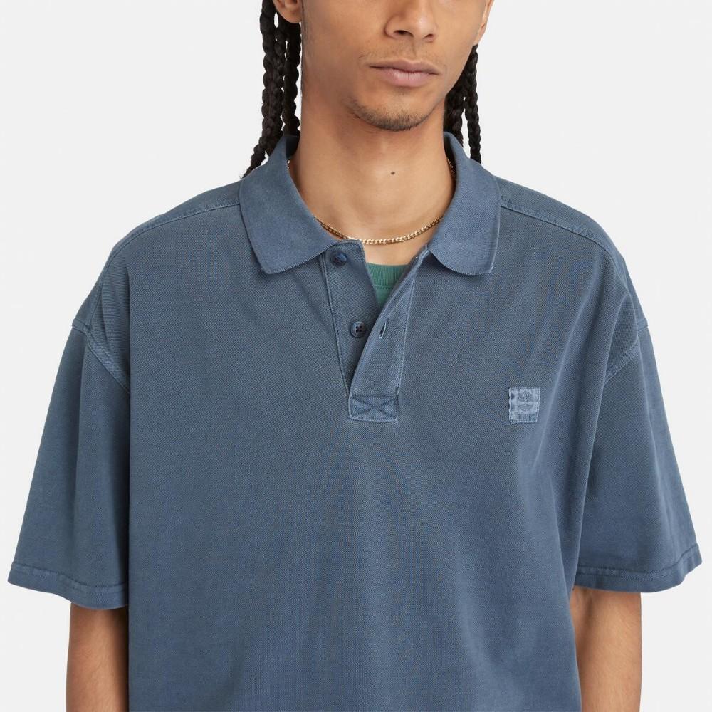 Timberland Casual Breathable Slim Fit Short Sleeve Polo Shirt Men tops Deep-Sapphire-Blue A42D5-433