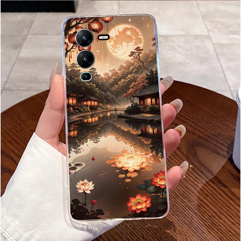 Case For Vivo V25 Pro 5G/V2158 Casing Luxury Cute Love Heart Rabbit Funny Pattern Cover Clear TPU Silicone Soft Shell Phone Case
