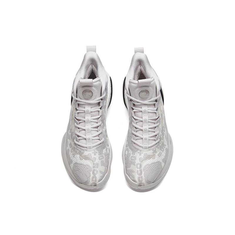 Anta KT7 KT ROCCO Cushioning Support High-Top Performance Basketball Shoes Men's Gray White Sneakers 112141101-5
