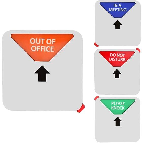 Office Privacy Sign,Do Not Disturb/Please Knock/Out of Office/in a Meeting Sign, Non-Scratch Magnetic Privacy Door Indicator That Lets Others Know