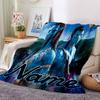 Coperta in Flanella Blu Fantasy con Avatar Nome Personalizzato Per Comfort Super Morbido e Carino per Viaggio Biancheria da Letto Divano Coperta per Divano