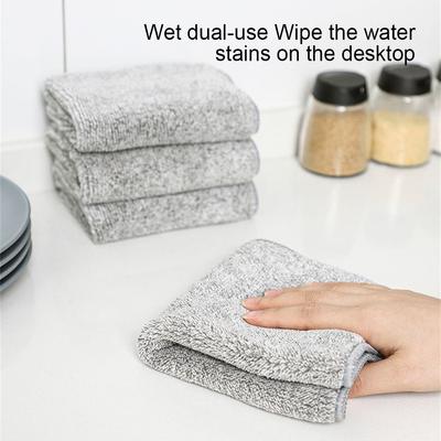 New Japanese Bamboo Charcoal Fiber Rags Housework Cleaning Soft Dishwashing Towel Kitchen Supplies Thick Absorbent Towel