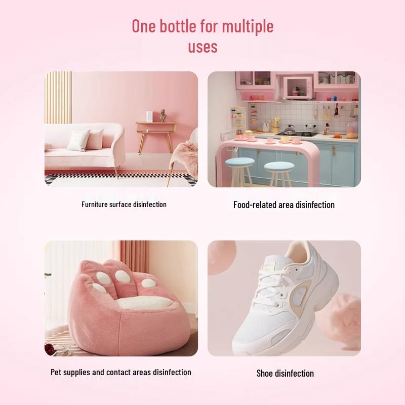 Natural Antibacterial Cleaner for Clothes, Shoes, and Surfaces with Long-lasting Gentle Scent