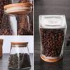4pcs Glass Storage Jar Set High Borosilicate Glass Canisters for Food Clear Containers with Wooden Lids Kitchen Organizers