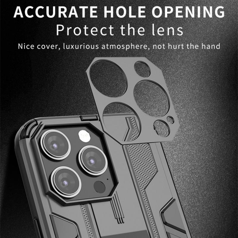 Armor Structure Shockproof Case For iPhone 15 14 13 12 Mini 11 Pro Max XS XR 8 7 6 Plus 8 7 6 G SE2 Holder Cover Magnetic Shell