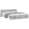 VidaXL Cadre de lit avec tête de lit gris béton 180x200 cm 3207465