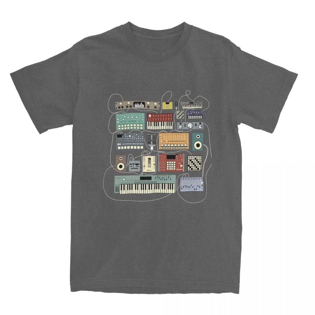 Musician Synthesizer Drum Machine Dj Apparel Shirt Men Women 808 909 606 303 Electronic Music Novelty 100% Cotton Summer Tees