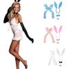Rabbit Ears Headband Cosplay Costume Hairhoop Necktie Arm Gloves Party Headpiece Masquerades Headdress Animes Outfit