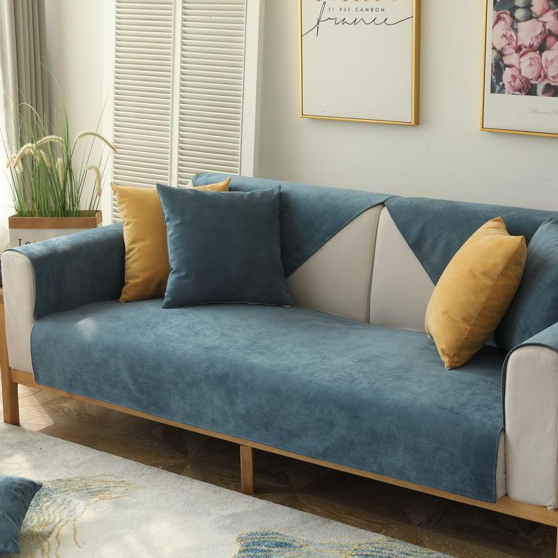 Waterproof Sofa Cushion, Anti-Cat Scratch, Universal Non-Slip In All Seasons, Modern Simple Solid Color Pet Urine Sofa Cover, Backrest Towel