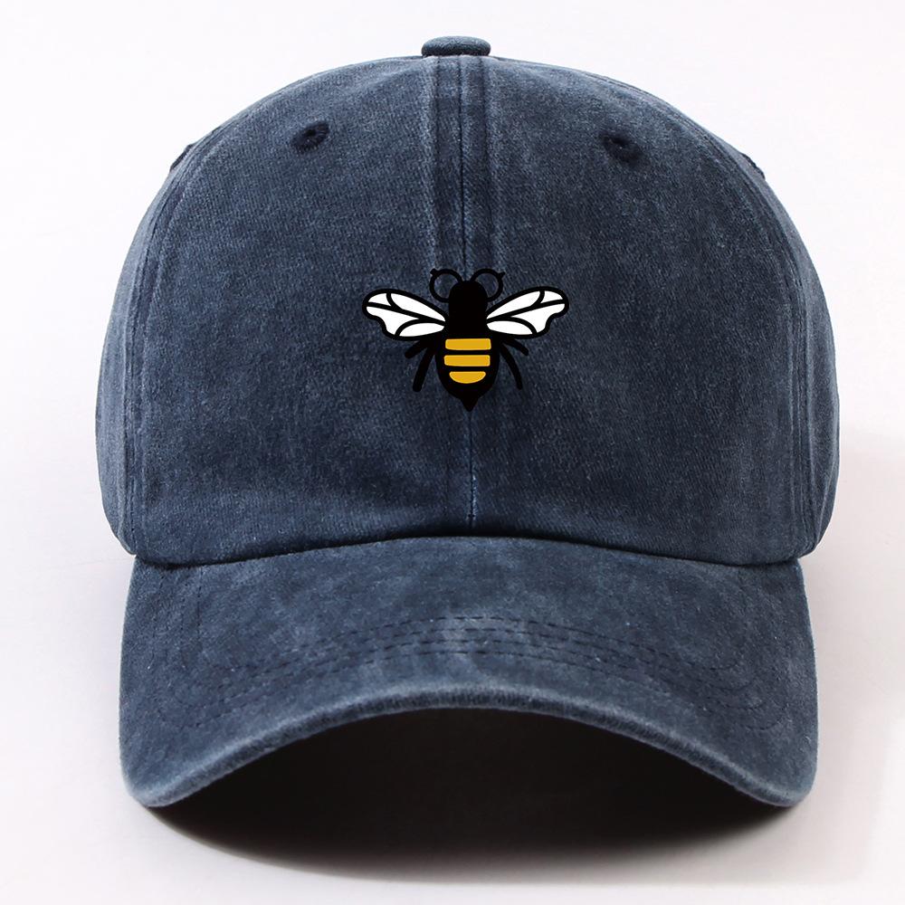 Neue temu Hummel Baseballkappe Herren Trendige Beschriftung Retro Kappe Outdoor Großer Schirm