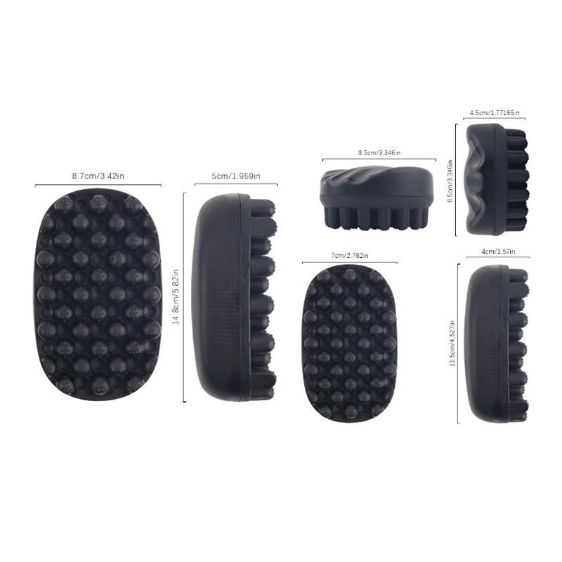 Professional Portable Silicone Hair Brush Washable Durable Rubber Curly Brush Hair Beauty Dirty Braided Curly Hair Men Cleaning