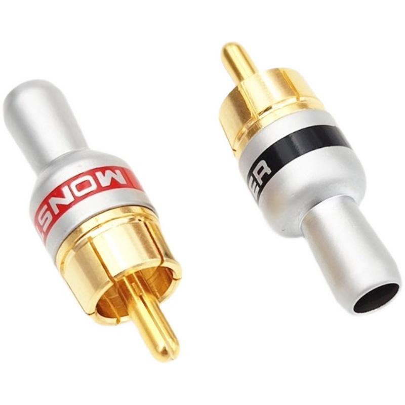 Разъемы RCA Speakon Аудио Jack Медный Позолоченный Штекерный Разъем для Пайки 5 мм Разъем Терминалы для Акустического Кабеля