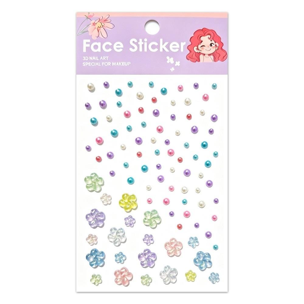 Makeup Bedazzling Sticker 3D Resin Crystal Gem Sticker Face Eye Jewels Sticker Christmas Party
