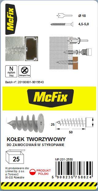 Insulation Fastening Dollar 25*50Mm Nylon - 25 Pcs - Mf-201-2550