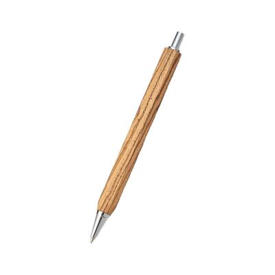 Matita Meccanica Ottagonale Realizzata in Legno Raro Zebrawood, 0,5 mm, Tipo Click, Made in Japan, Legno,