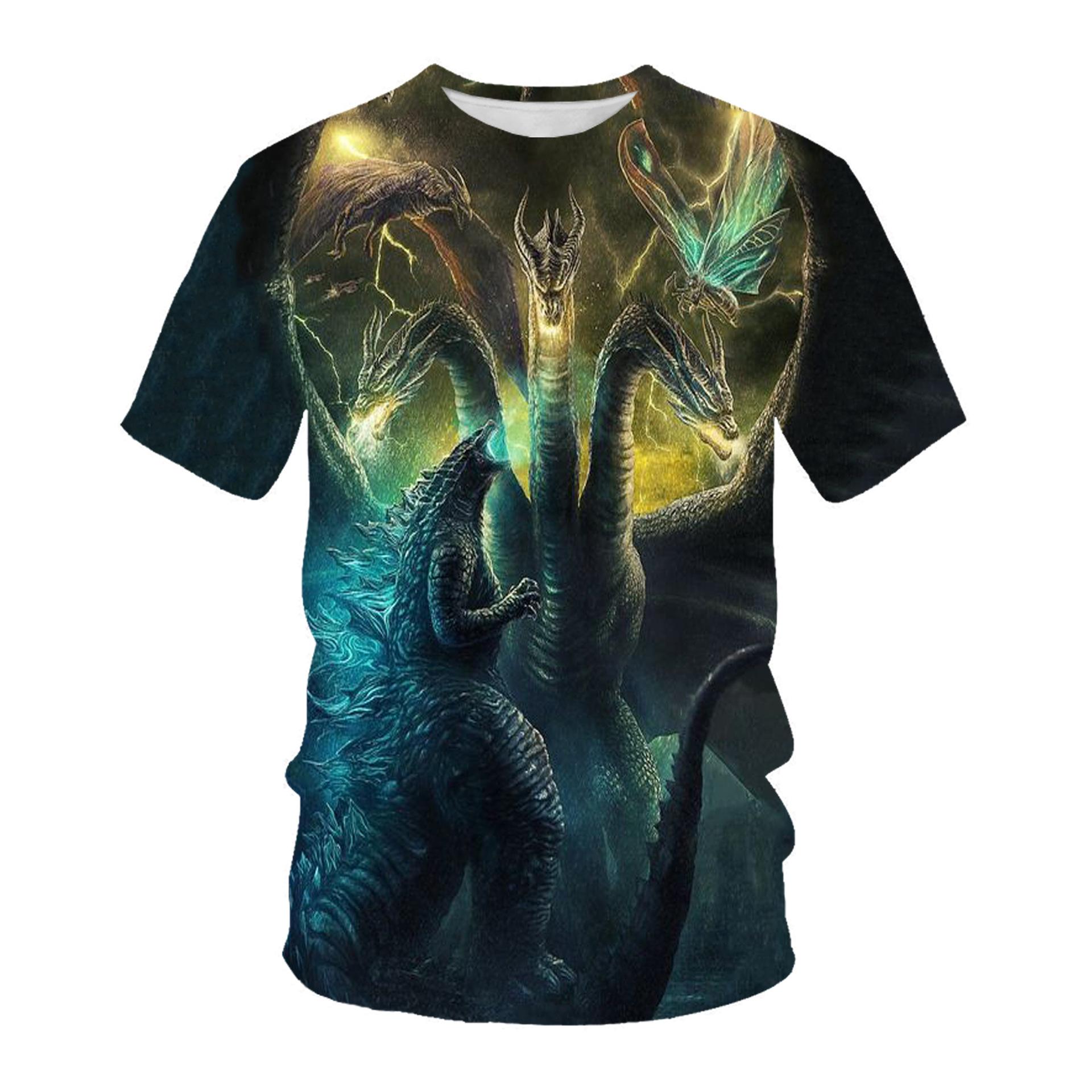 

Мужская футболка God Beast 3D цифровая печать круглый вырез короткий рукав модная футболка топ 6XL