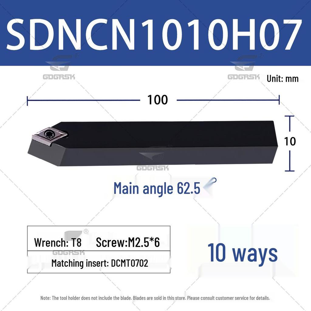 Rhombic CNC External Turning Tool Holder, 62.5° Lathe Clamping Tool, Models SDNCN1212H07/1616H11.