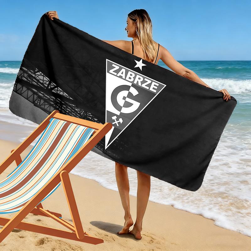 Górnik Zabrze Print Beach Towel, Large Soft Quick Dry Towel for Beach Camping Swimming