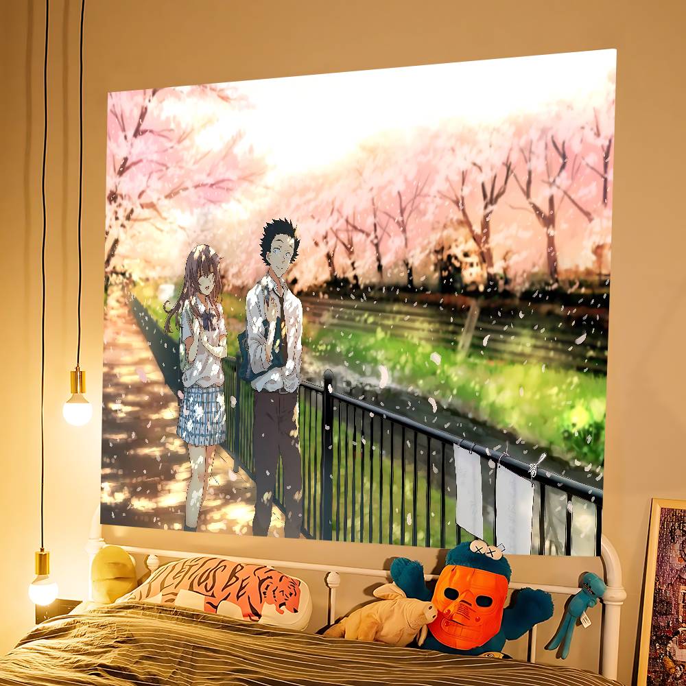 Anime A Silent Voice Anime Chart Flagge Für Wohnzimmer Zuhause Schlafsaal Dekor Kunst Heimdekor Banner Wandteppich