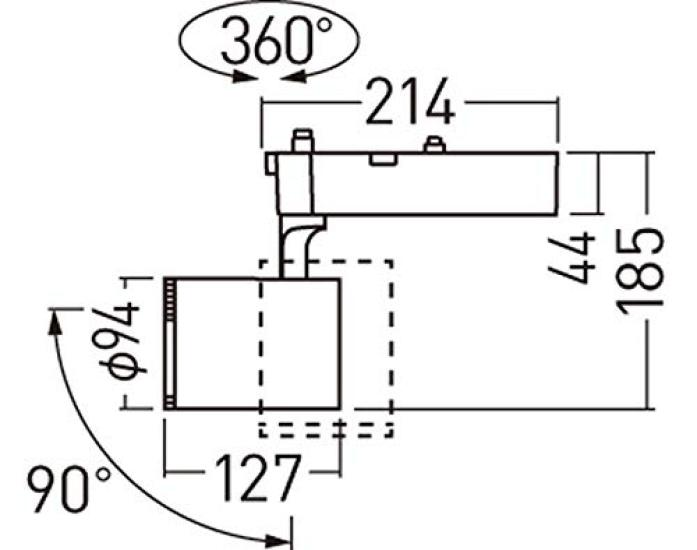 Panasonic LED Spotlight Variable Light Distribution 350 Type White Bulb Color NTS03503WLE1 Non-dimmable