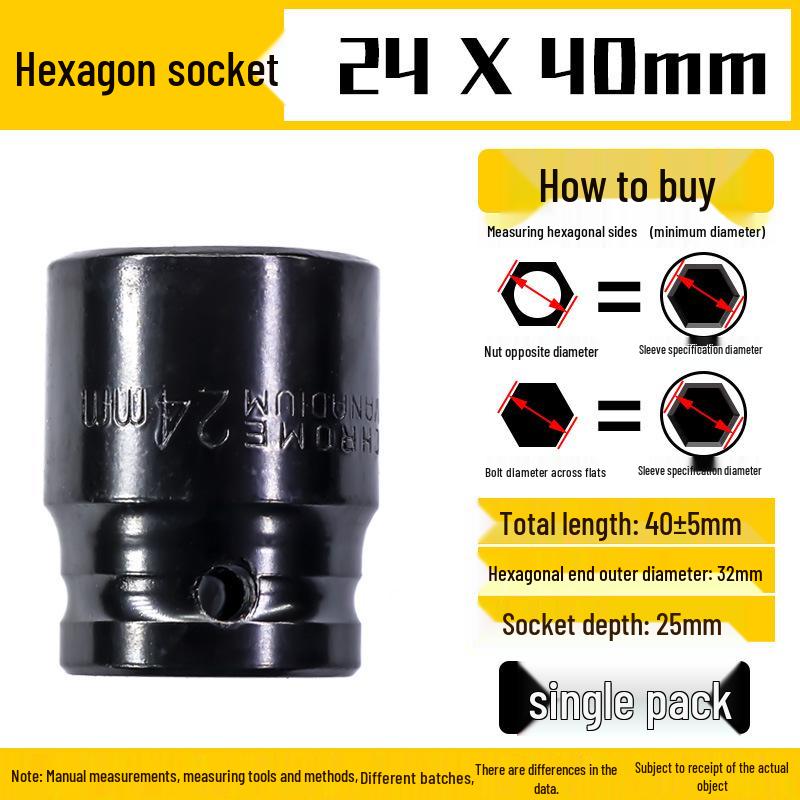 Electric Drill and Air Wrench Socket Set 1/2 Hex, 8-32mm