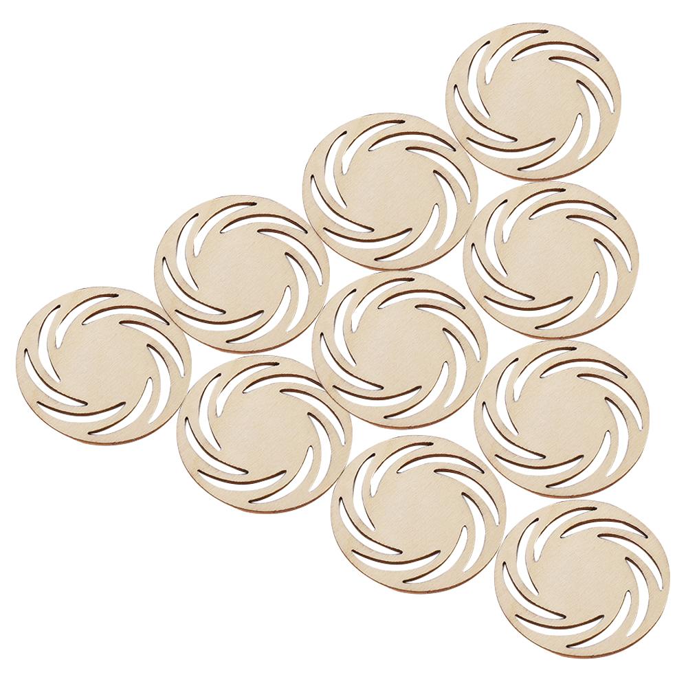 40Pcs Hollow Earrings Wood Handicraft Fashion Shop Ornaments Decorations Painting