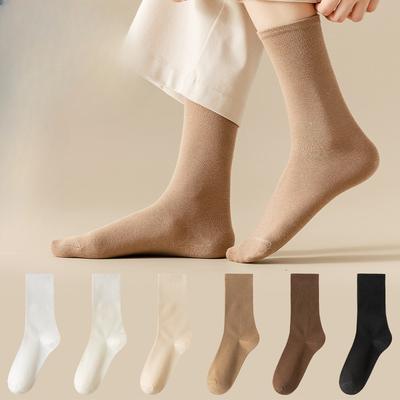Damen Frühling und Herbst Farbige Baumwolle Ohne Knochen In Der Röhre Baumwollsocken