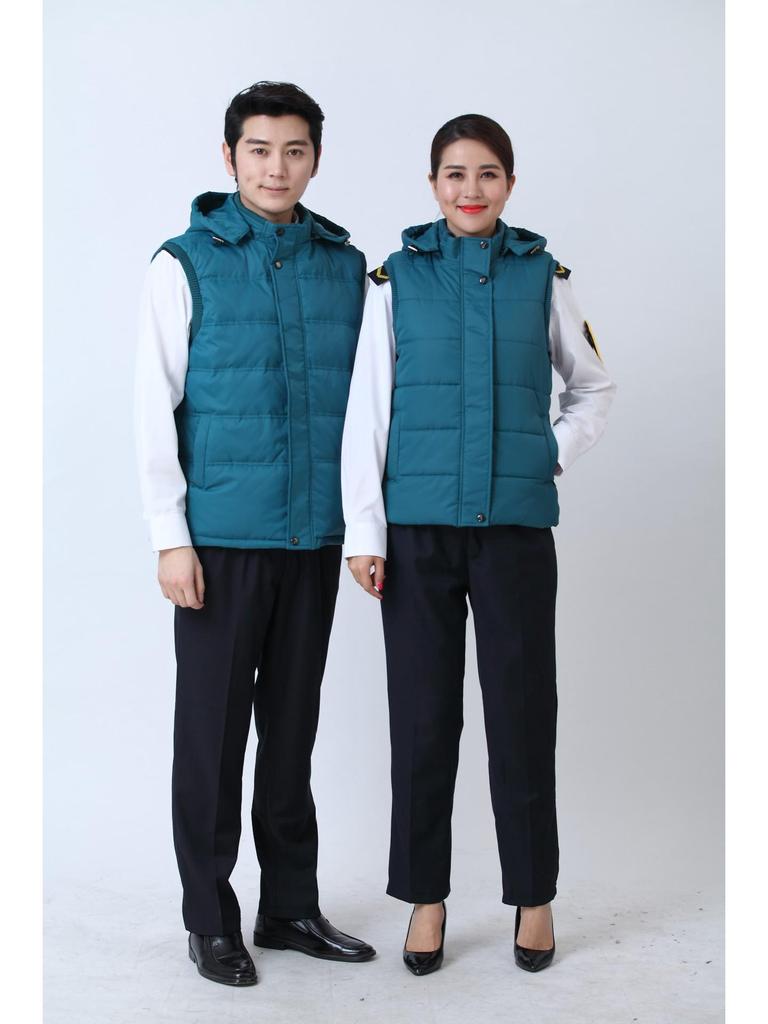 Women's Long Cotton-Padded Emergency Vest for Medical Staff