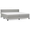 3129577 vidaXL Lit à sommier tapissier avec matelas Gris clair 200x200cm Tissu