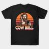 Asian Size Men Black Print T-shirt More Cowbell No-Cut Heat Transfer Print Cotton Tshirt