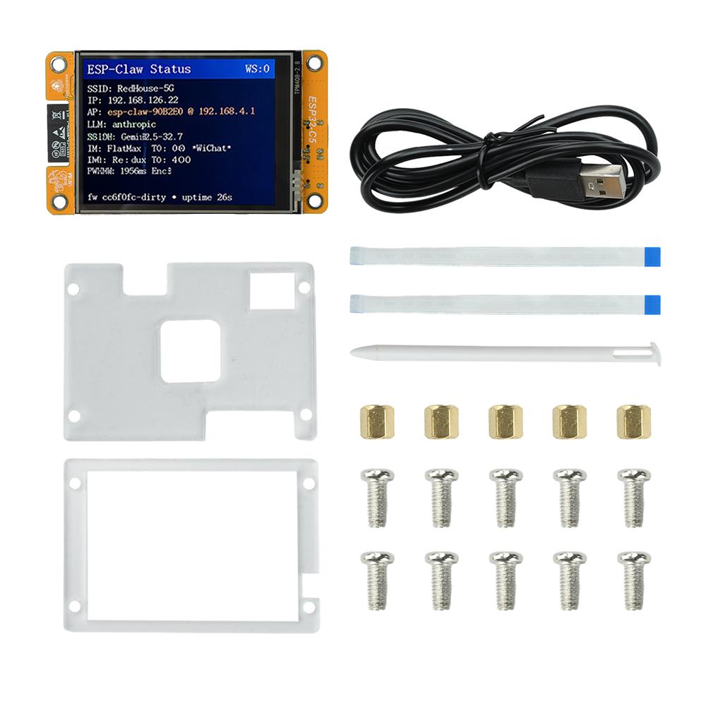 ESP32-C5 RISC-V 240MHz Development Board with 2.8" Touch Screen WiFi 6 Dual Band BLE 5.3 for IoT AI Projects
