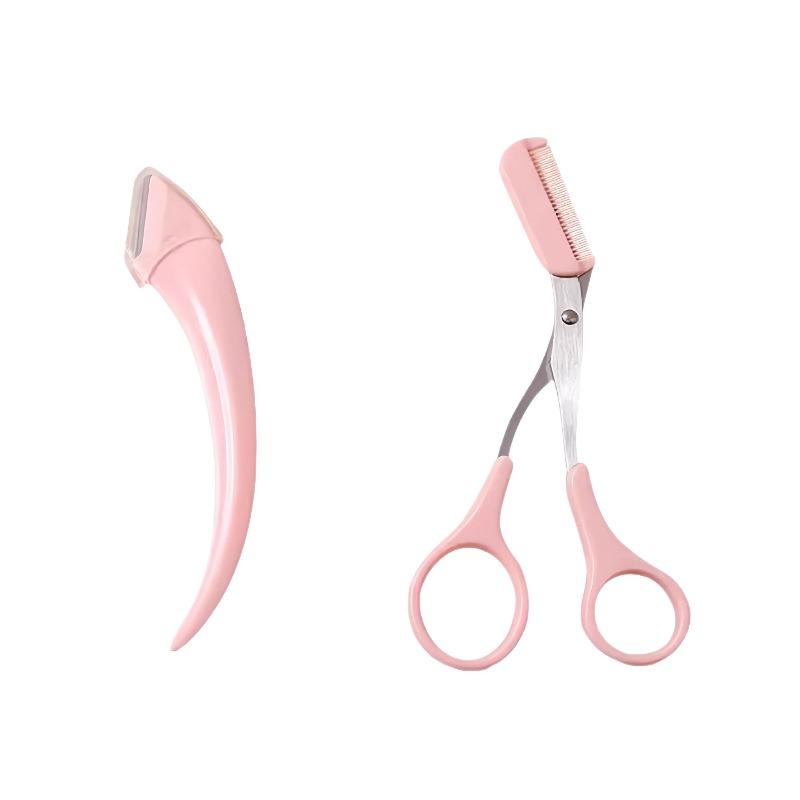 

New Model Eyebrow Grooming Scissors and Trimming Razor for Lazy Beginners and Novices. Suitable for Both Men and Women.