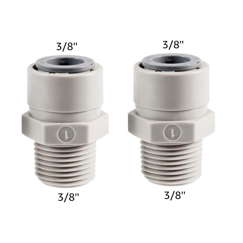 ELECQUEEN Quick Joint Connector,1/4'' Male Thread x 9.5mm(3/8'') OD Tubing Pipe Connection,Hose Push-in Fitting Straight Adapter