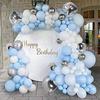 Macaron Blue Ocean Decoration, Balloon Birthday Party Supplies, Balloon Chain Set