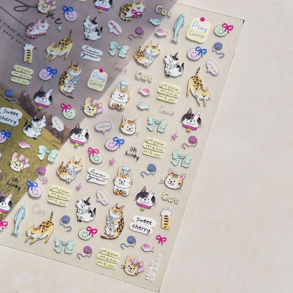 Iridescent Water Bubbles Shiny Stars Colorful 5D Nail Art Stickers Dreamy Water Drop Self Adhesive Decorations Manicure Decals