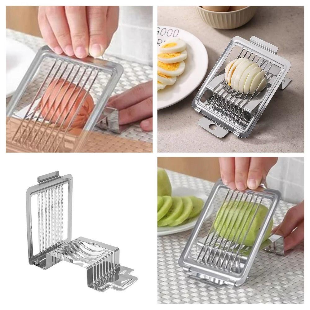 Manual Cutting Boiled Egg Slicer Heavy Duty Metal Sectioner Cutter Mold Fruit Cutter Luncheon Meat