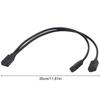 USB Typ C Splitter Y-Kabel 1 Buchse auf 2 Stecker Verlängerungskabel Netzteil Konverter für PC Handy Auto Ladefunktion