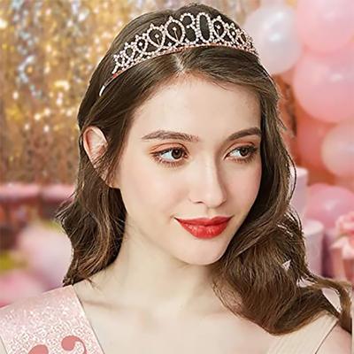 Digital Crown Birthday Party Headband with Diamond Headband First Birthday Hat Party Banquet Cake Crown Hair Accessory