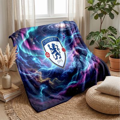 Κουβέρτα με θέμα την Τσέλσι FC Μαλακή Κουβέρτα Φανέλα Βελούδινη Κουβέρτα Ρίψης Ζεστή Κουβέρτα Καναπέ-Κρεβάτι για Διακόσμηση Σπιτιού