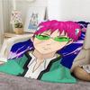 The Disastrous Life of Saiki K Anime Throw Lightweight 240g Flannel Blanket Soft Skin-friendly for Summer Cooling