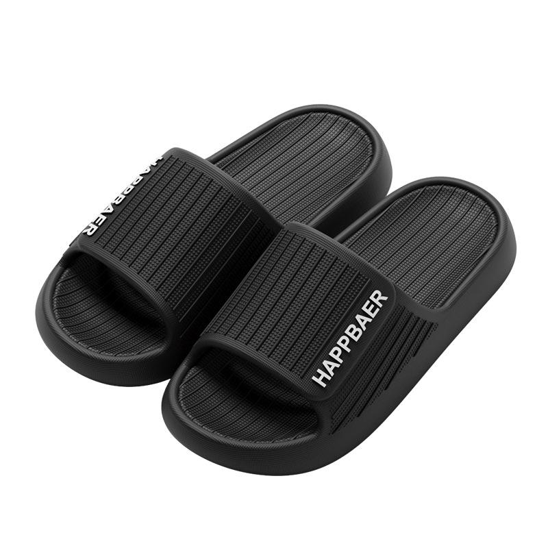 

Высококачественные мягкие тапочки из ЭВА: Нескользящие, Дезодорирующие, Толстая подошва, Домашние тапочки для помещений и купания для пар 40-41 чёрный