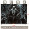 Party Backdrop Viking King Wolves Majestic Fantasy Throne Scene Ravens Event Event Photo Background Party Decor