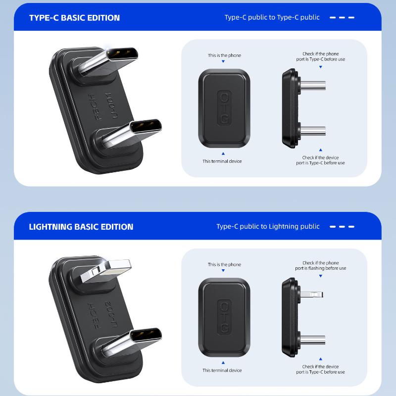 U-Shaped Otg Multifunctional Adapter Suitable For Mobile Phone Clip Microphone Playback Charging Otg Adapter