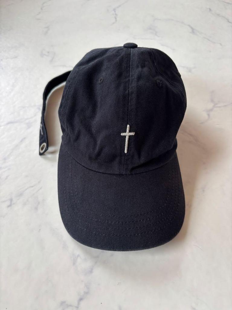 [USED] Rare STIGMA Cap with Cross Embroidery, Korean Black, Worn by BTS
